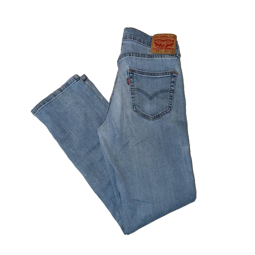 Levi's 541 Jeans Mens 30x32 (Length 30.5") Athletic Fit Blue Denim Stretch